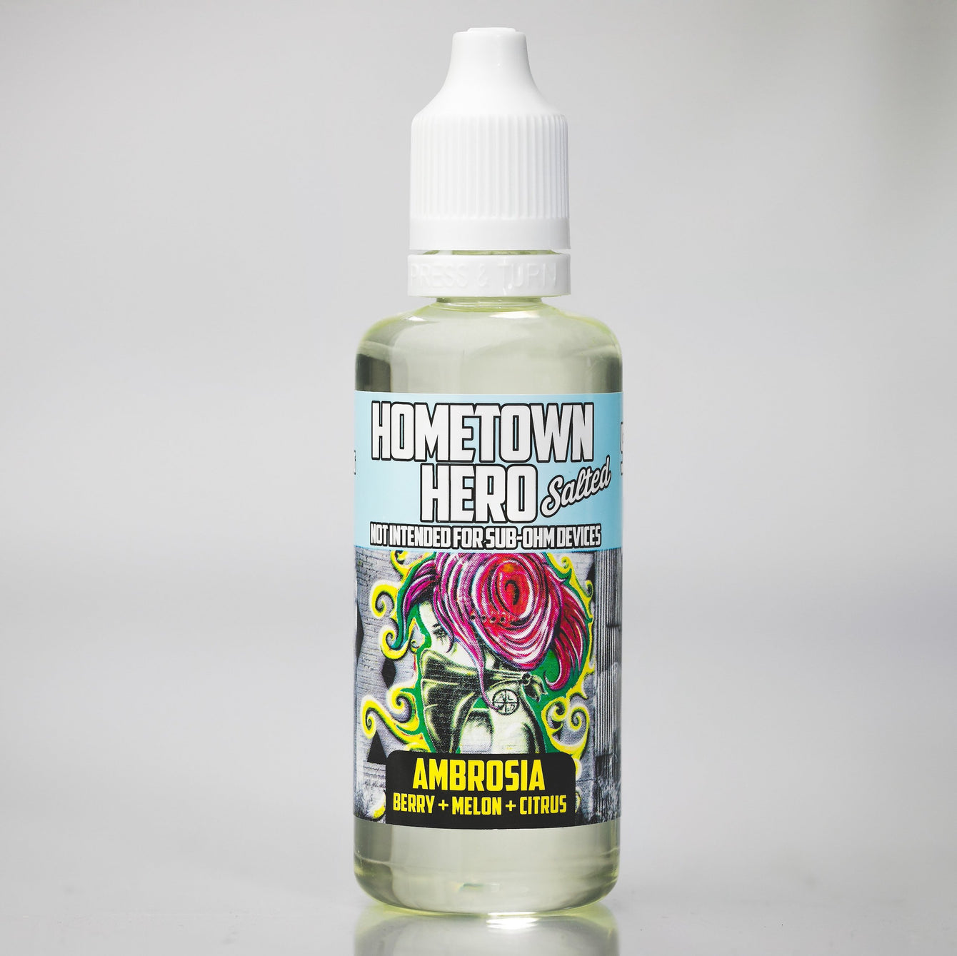 Ambrosia Salted - Berry + Melon + Citrus, E Liquid - Hometown Hero